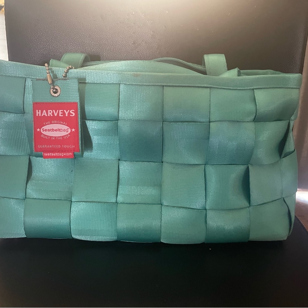 Harveys Green Woven Shoulder Bag